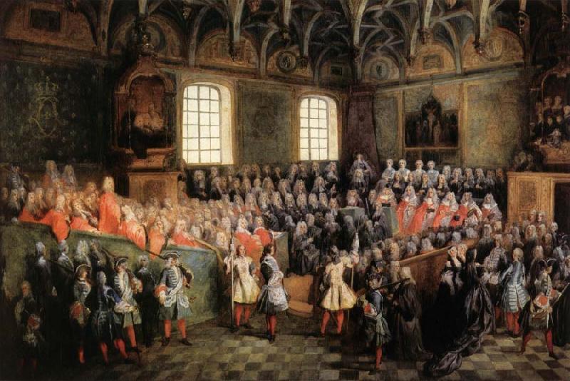 LANCRET, Nicolas Solemn Session of the Parliament for KingLouis XIV,February 22.1723 oil painting image